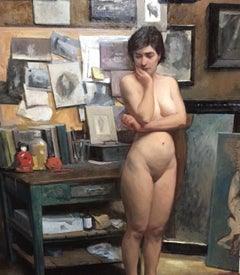 Moment - XXIe siècle:: peinture contemporaine de figure nue par Daniela Astone:: Italie