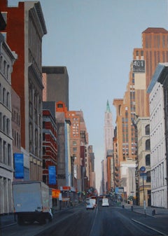 Broadway-21st Century contemporary painting of New York by Dutch Gineke Zikken