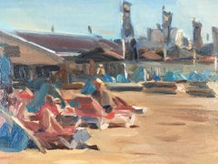 Escudos contra el viento en la playa- Pintura holandesa del siglo XXIPaisaje, Hans Versfelt
