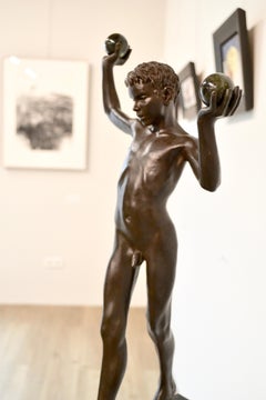 Tollit, 21st Century Contemporary Bronze Sculpture of a nude boy