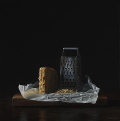 Grated Cheese- 21st Century Contemporary Still-life Painting by Heidi von Faber