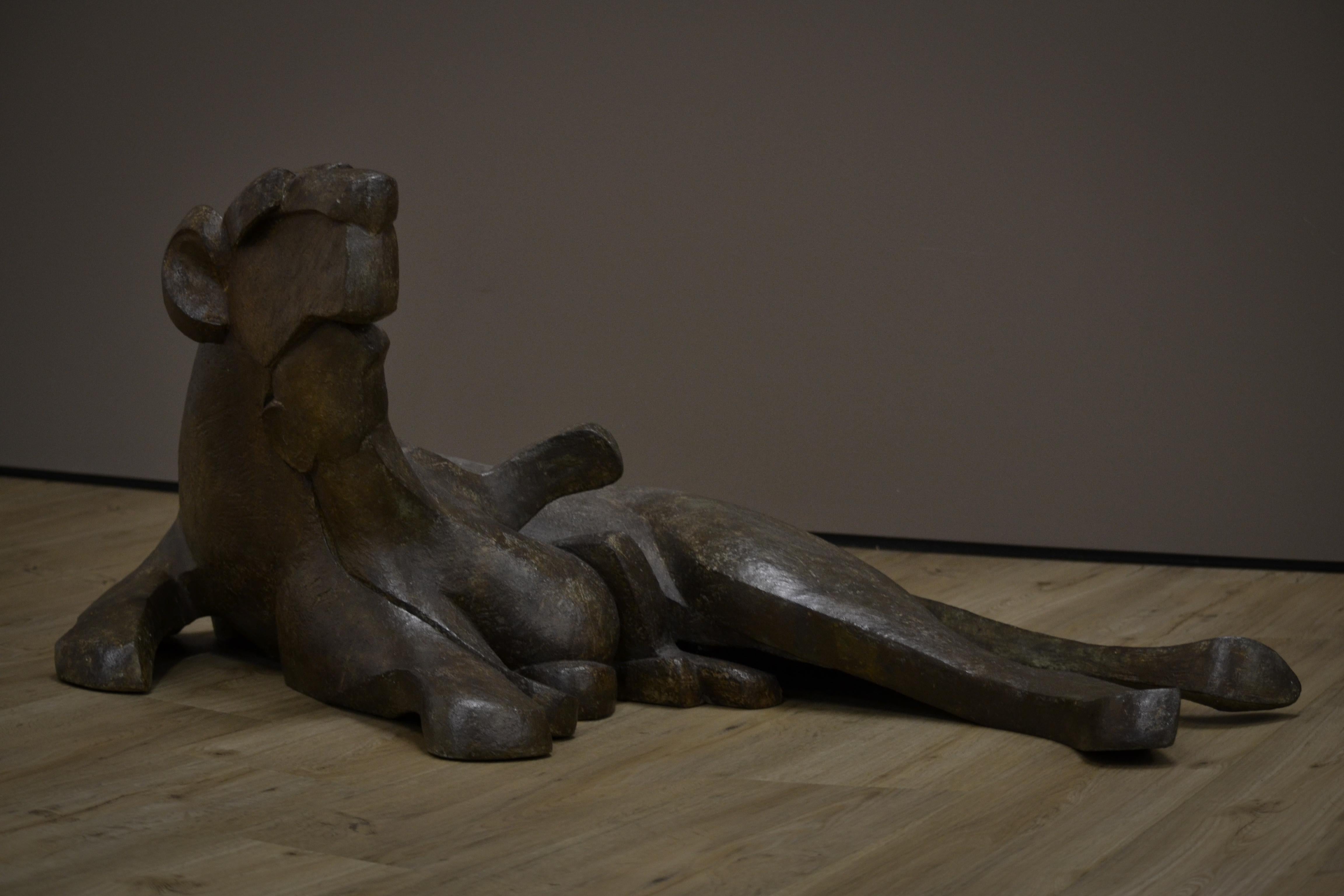 Lioness with Cub - Antoinette Briet, 21st Century Contemporary Sculpture 1