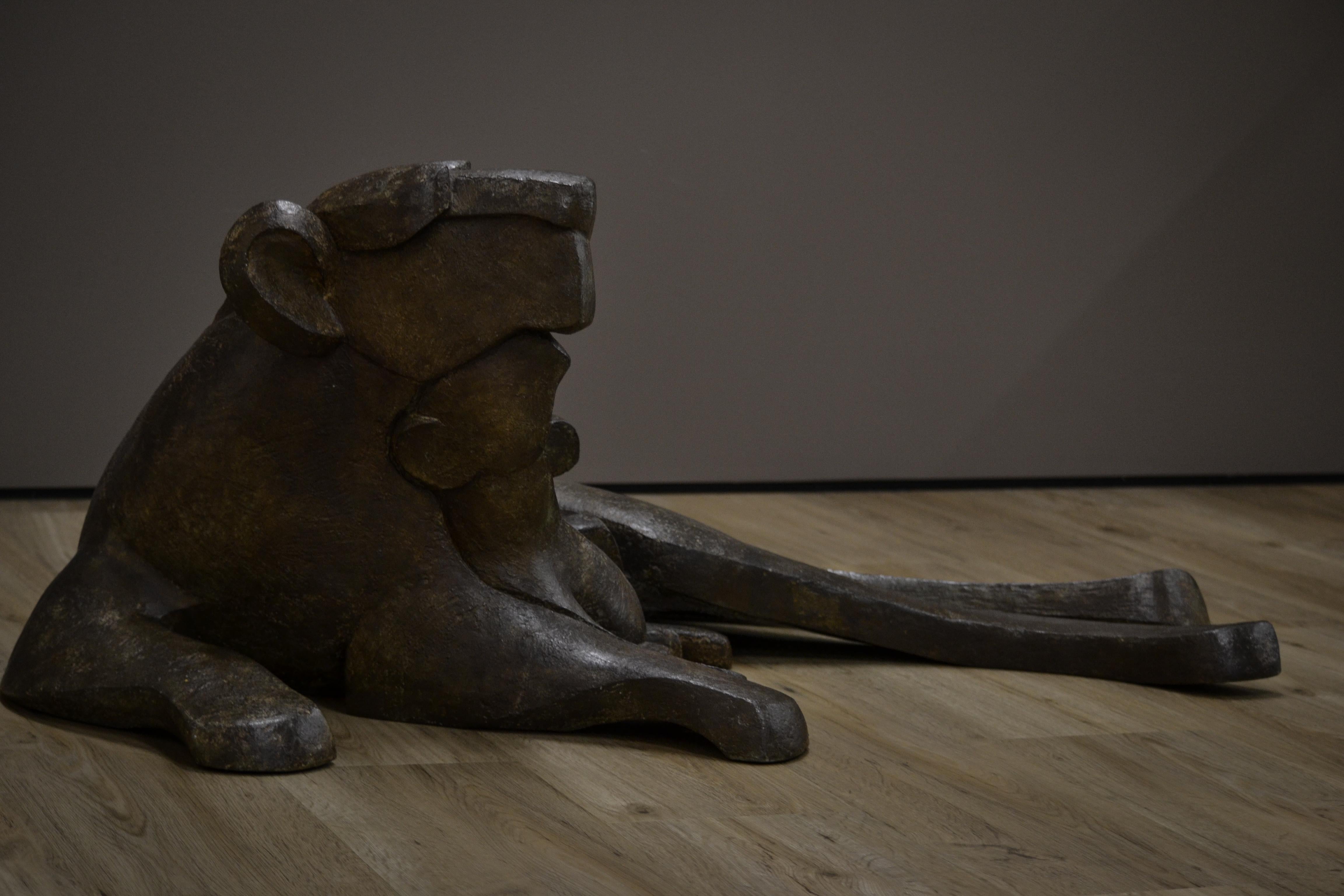 Lioness with Cub - Antoinette Briet, 21st Century Contemporary Sculpture 2