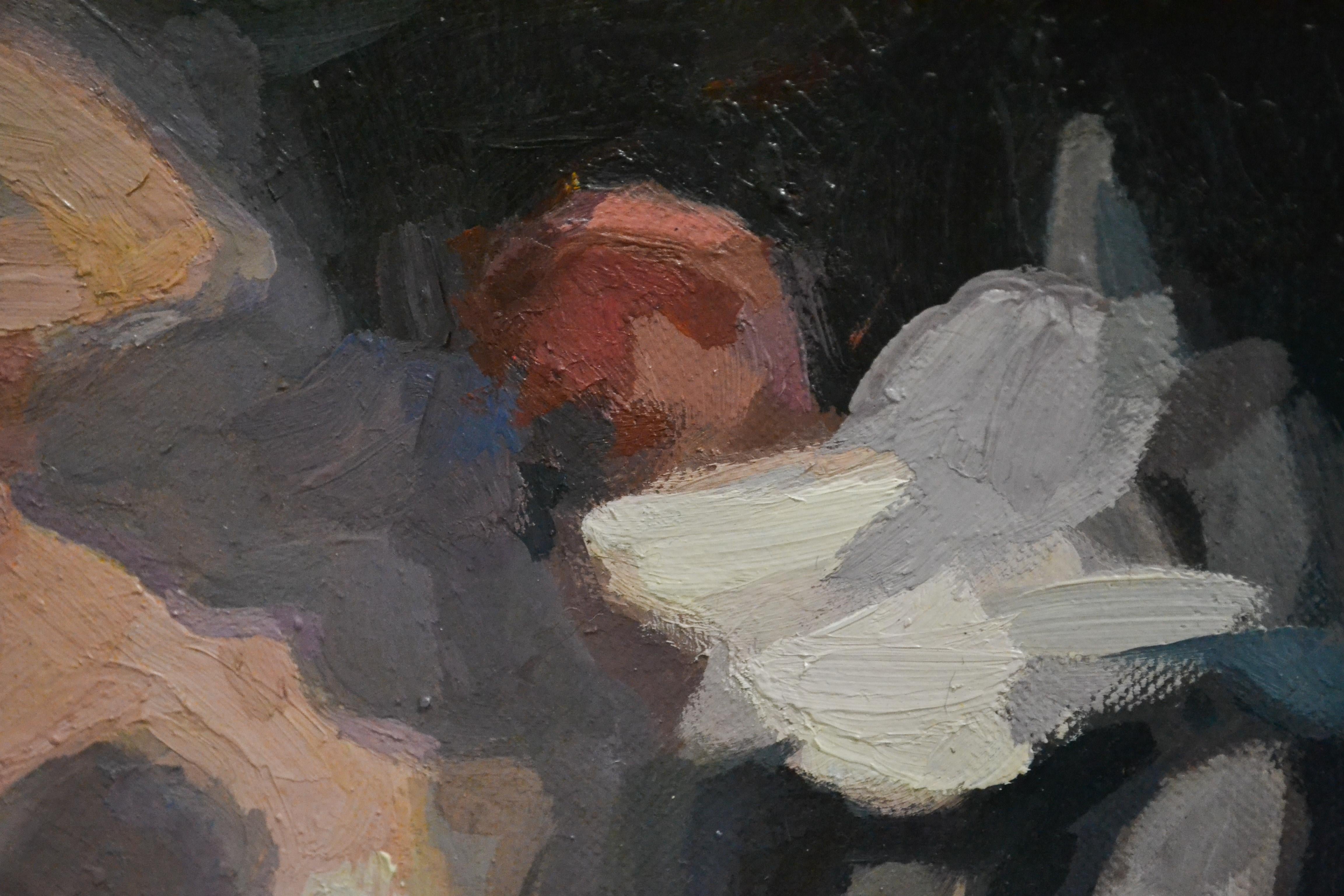 Frangipani II - Pintura al óleo contemporánea del siglo XXI, por Anne-Rixt Kuik en venta 4