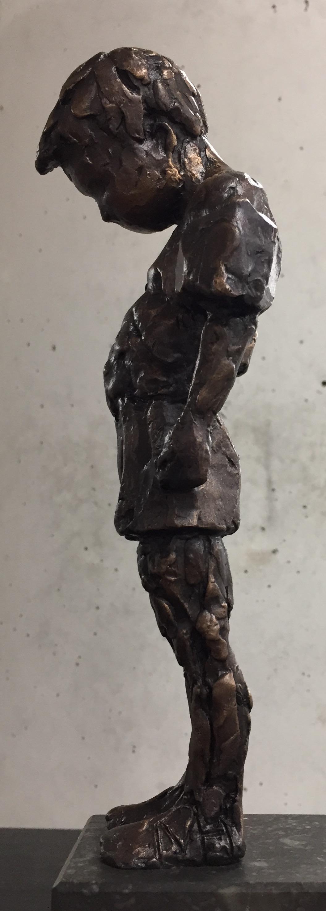 Little Boy - 21st Century Contemporary Bronze Sculpture by Dutch Mieke Heitling 1