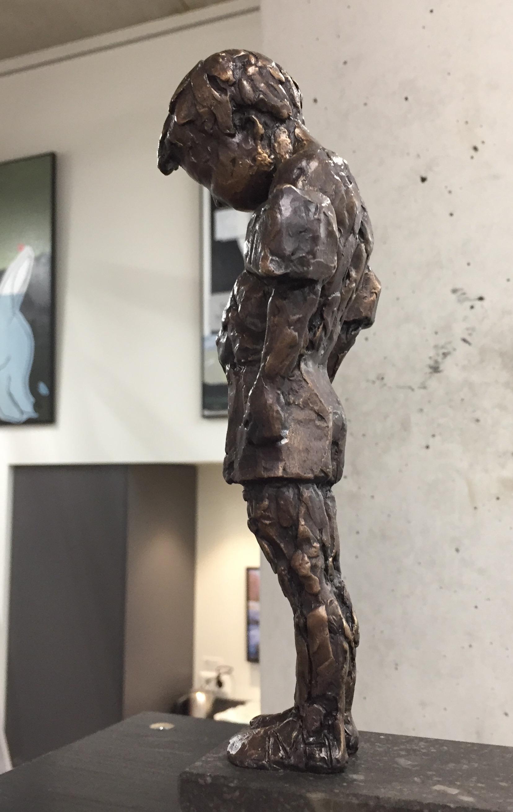 Little Boy - 21st Century Contemporary Bronze Sculpture by Dutch Mieke Heitling 2