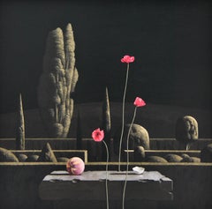 Nocturne- 21st Century Contemporary Still-life in a  Landscape painting