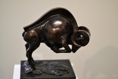Carnero - Frans van Straaten, Escultura animal contemporánea de bronce del siglo XXI