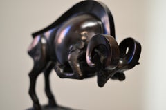 Carnero - Frans van Straaten, Escultura animal contemporánea de bronce del siglo XXI
