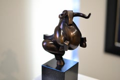 Taurus- 21st Century Contemporary Sculpture of a Prancing Bull