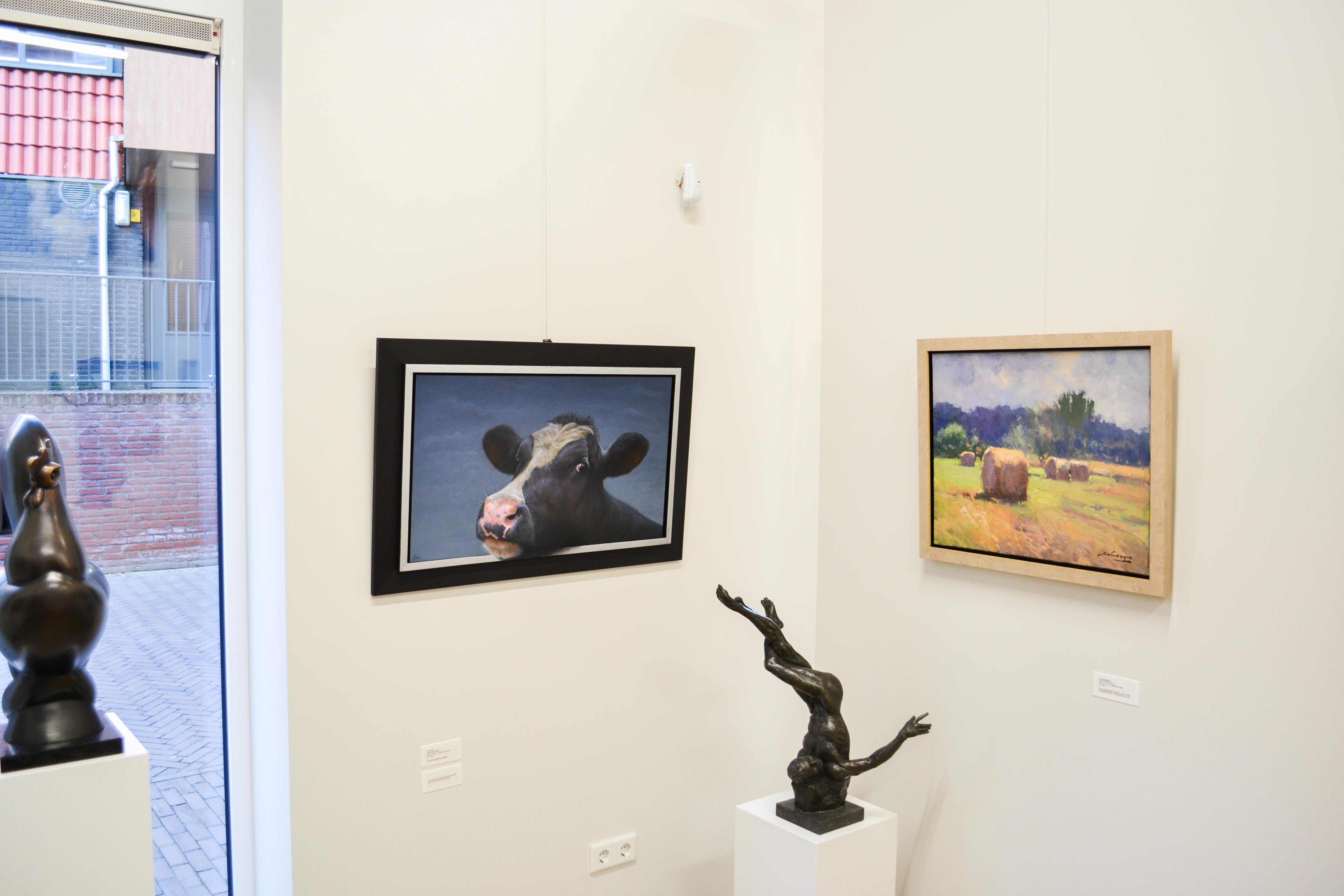 Portrait - Paul Jansen, 21st Century Contemporary Oil Painting, Animal Cow Calf 2