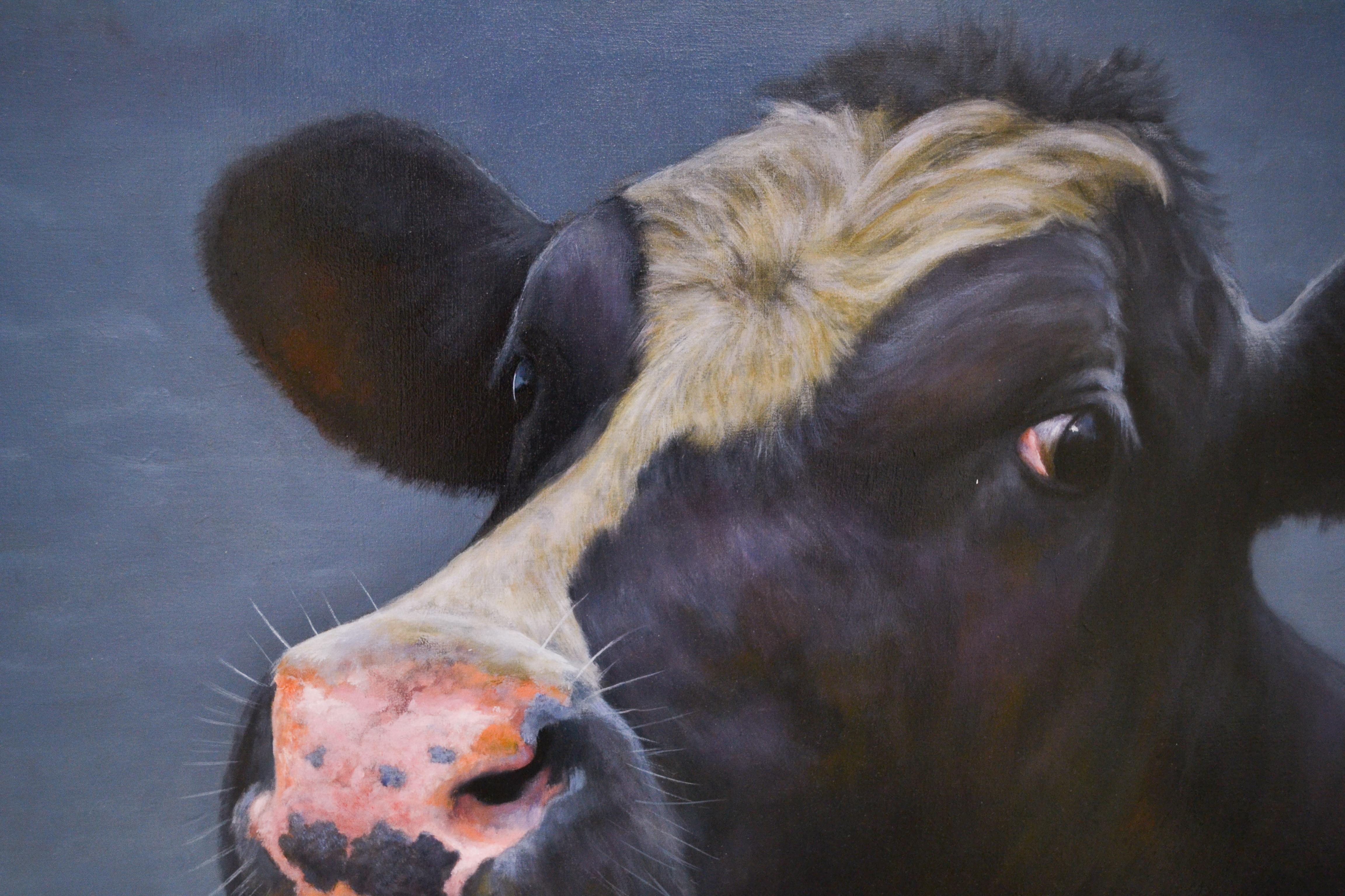 Portrait - Paul Jansen, 21st Century Contemporary Oil Painting, Animal Cow Calf 5