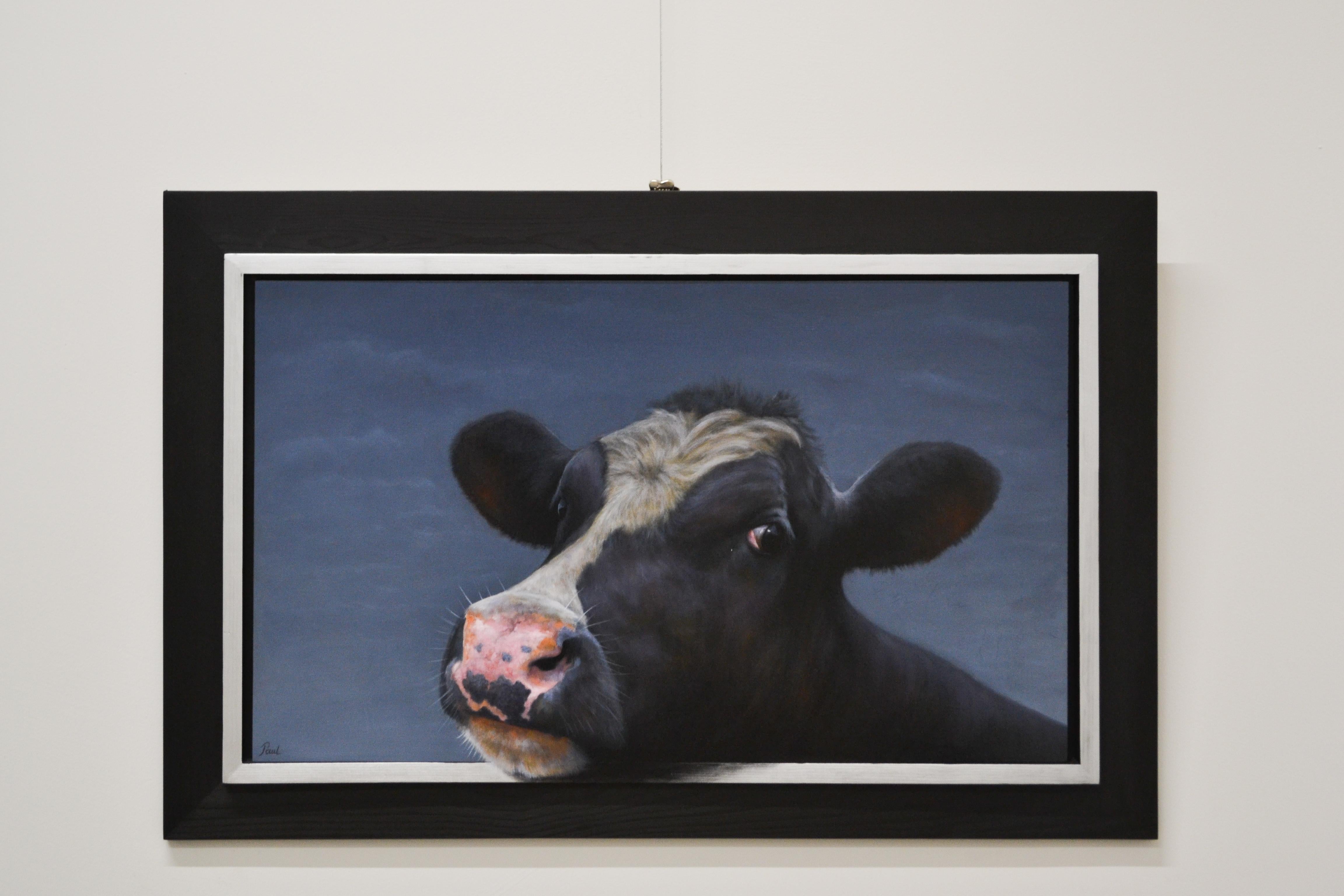 Portrait - Paul Jansen, 21st Century Contemporary Oil Painting, Animal Cow Calf 1