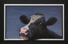 Portrait - Paul Jansen, 21st Century Contemporary Oil Painting, Animal Cow Calf