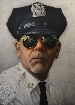 "Cop" Erik de Jong, 21st Century Contemporary Oil Painting On Wooden Panel