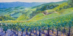 Ronald Soeliman - Peinture à l'huile contemporaine du XXIe siècle - Paysage Vineyard