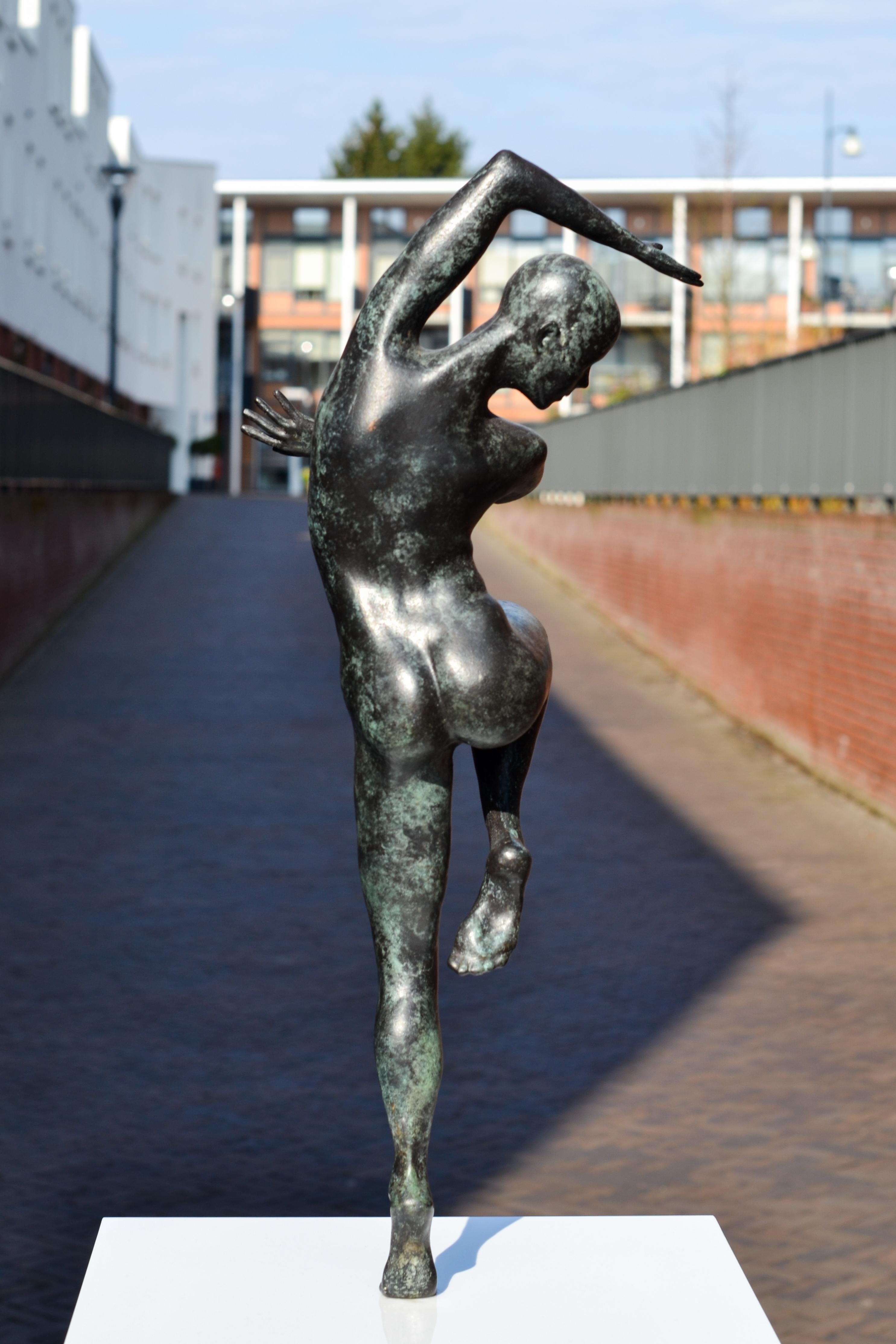 Freedom - Andries Velting 21st Century Contemporary Bronze Sculpture Patina  8