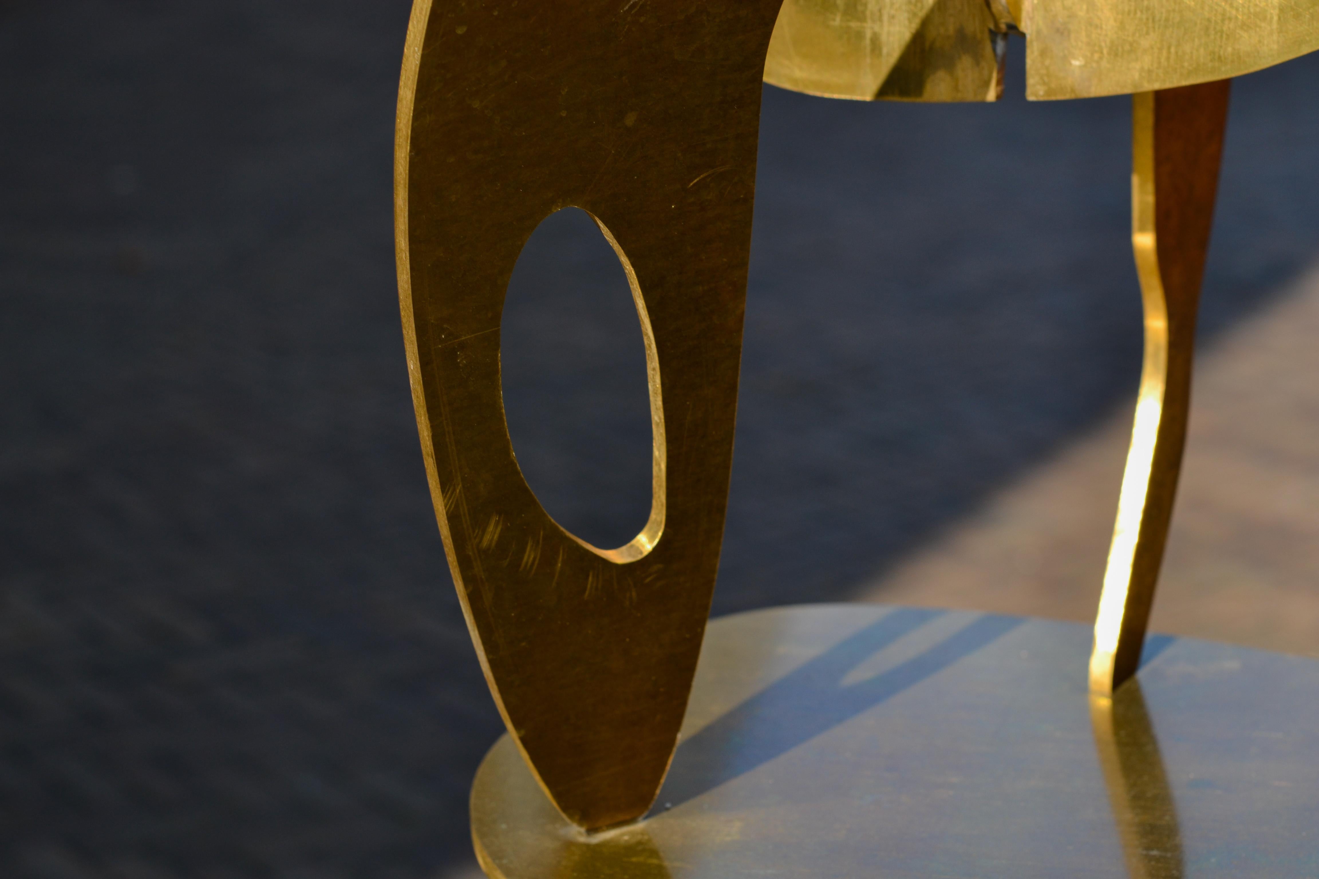 Dancer - Jan Wils 21st Century Contemporary Abstract Sculpture Brass For Sale 5