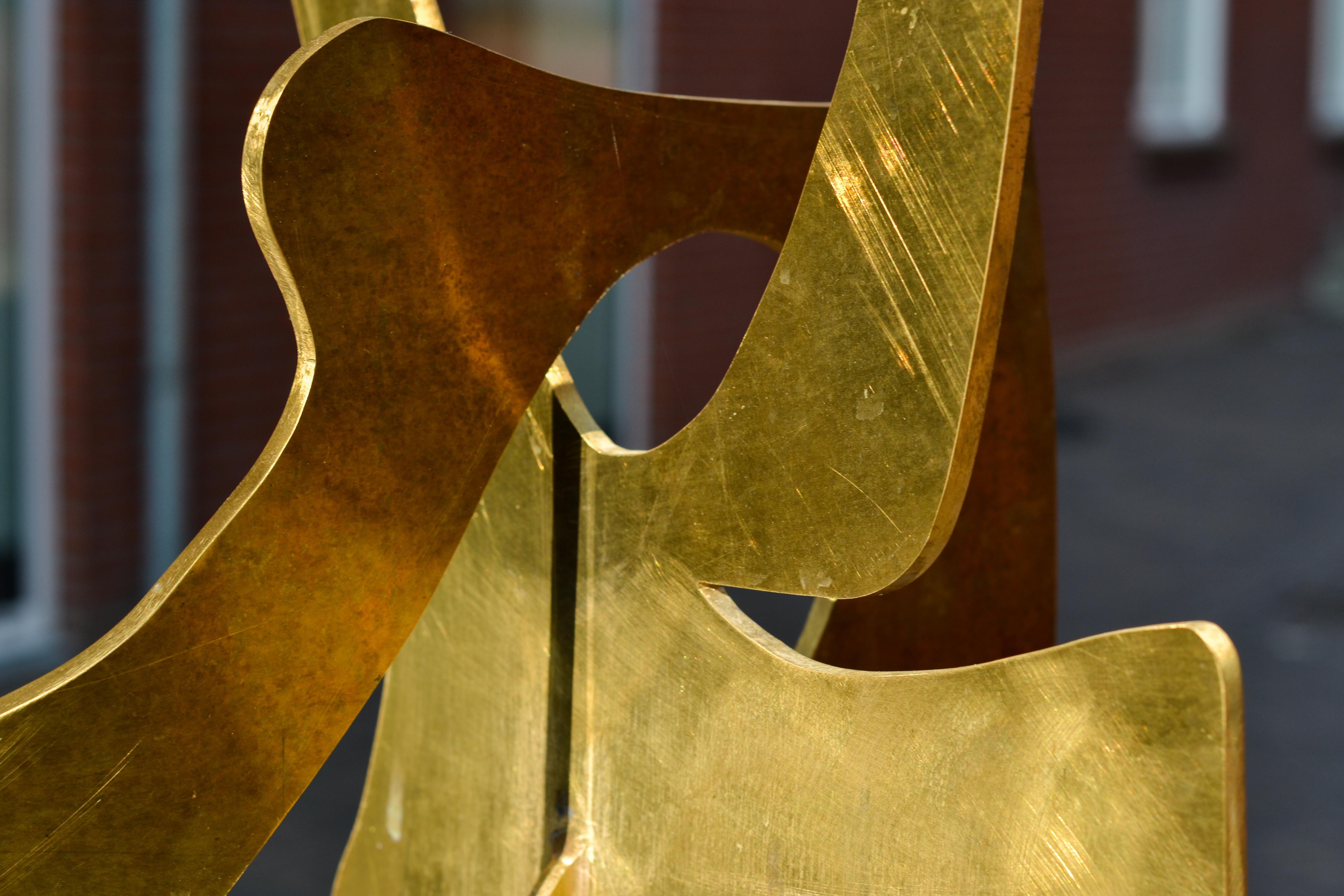 Dancer - Jan Wils 21st Century Contemporary Abstract Sculpture Brass For Sale 2