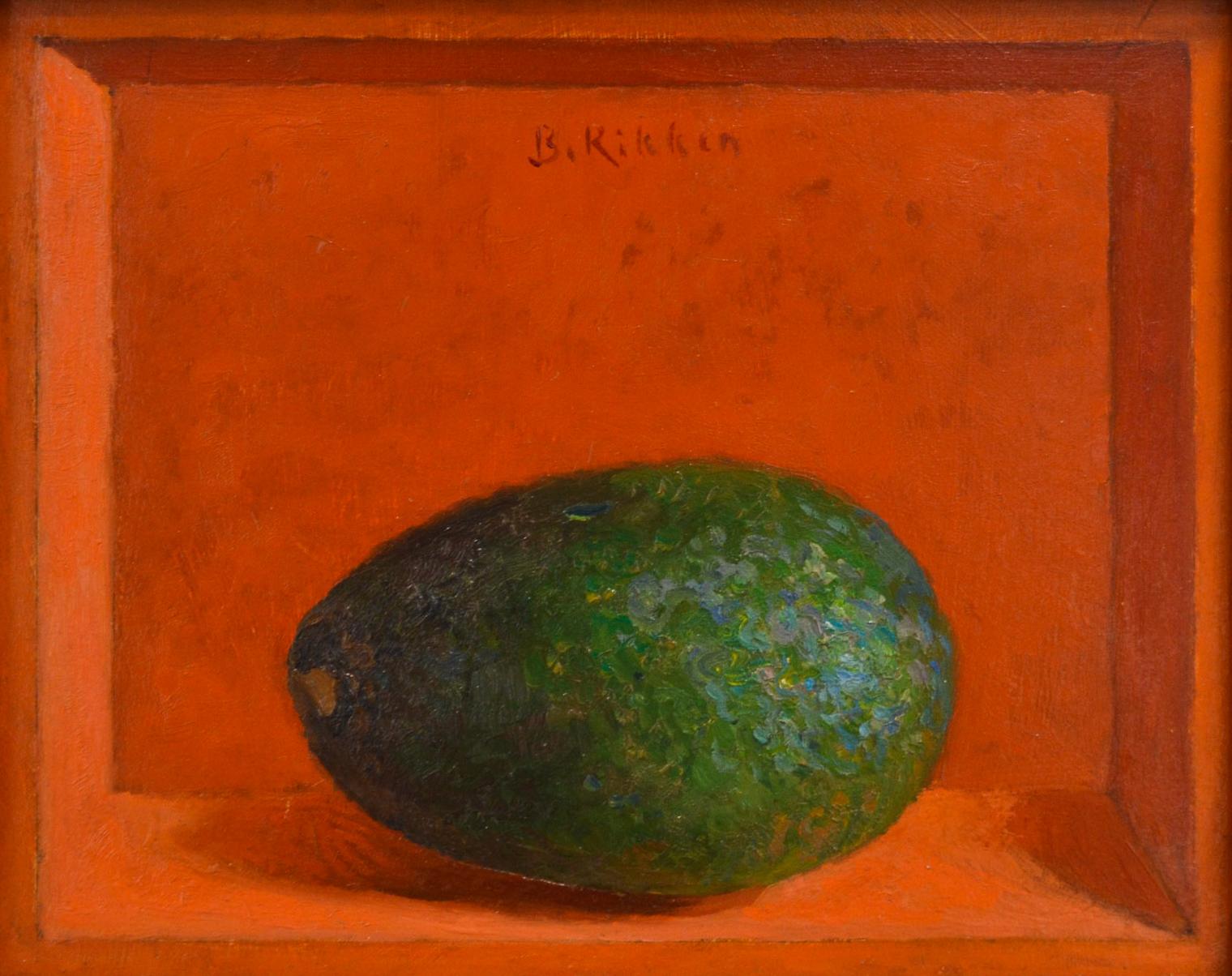 Ben Rikken Still-Life Painting - Avocado - 21st Century Contemporary Dutch Still-life Painting