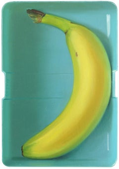 Banana in a lunchbox- 21st Century Contemporary Dutch Still-life Painting