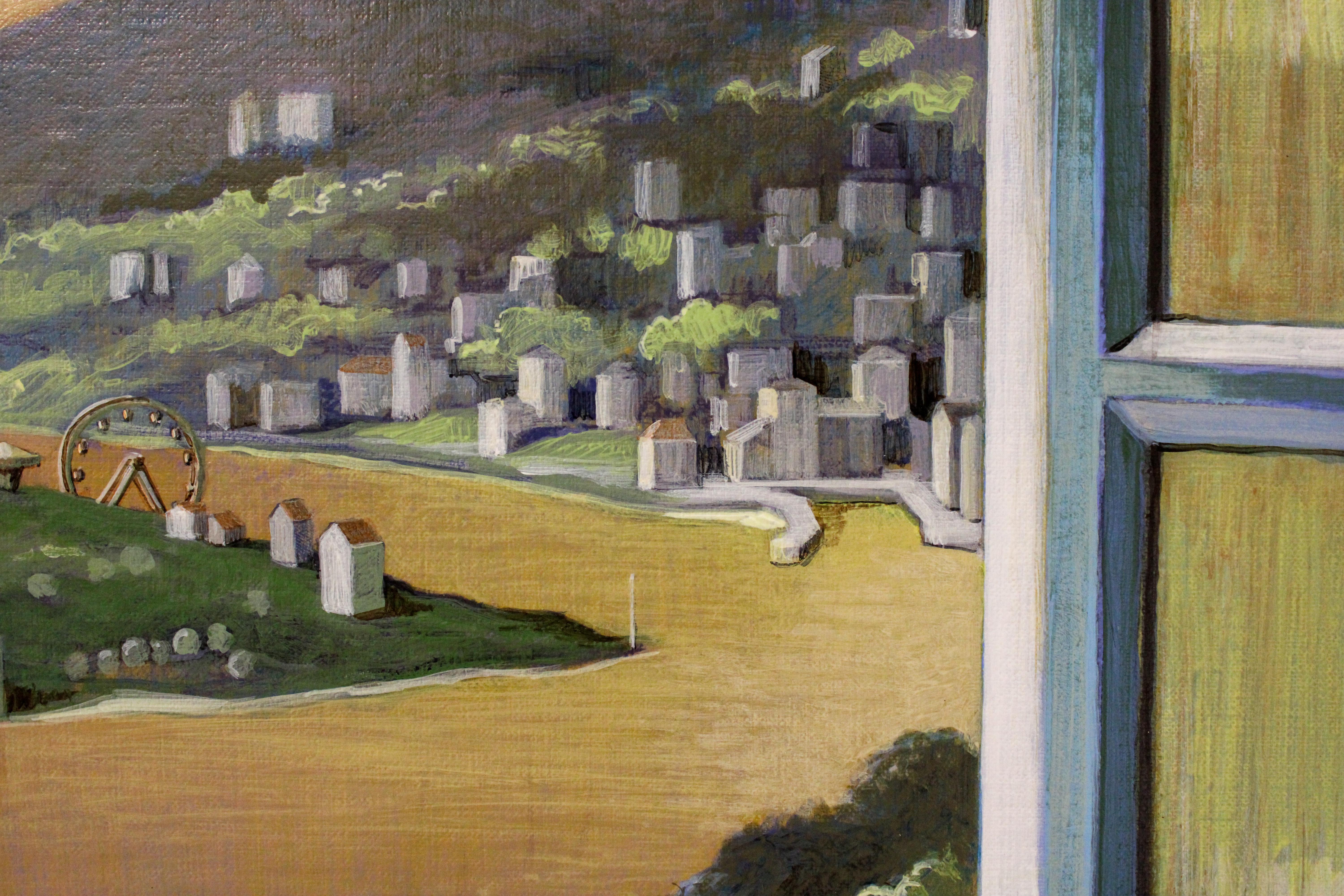 La fenêtre de ma chambre - Peinture à l'huile contemporaine du 21e siècle de Michiel Schrijver 4