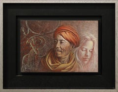 Mann mit Turban - 21st Century Contemporary Acrylic Portrait by Poen de Wijs