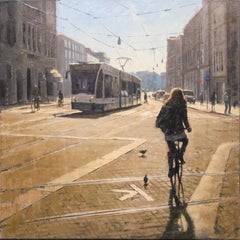 Amsterdam, Backlight - Richard van Mensvoort, Dutch Contemporary Oil Painting