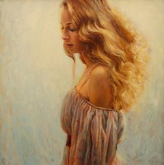 Lorelei - Ritratto ad olio contemporaneo del XXI secolo realizzato dall'olandese Yvonne Heemskerk