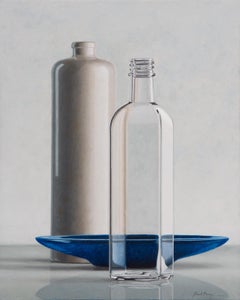 Composition with blue scale- 21s century Dutch still-life painting by Henk Boon