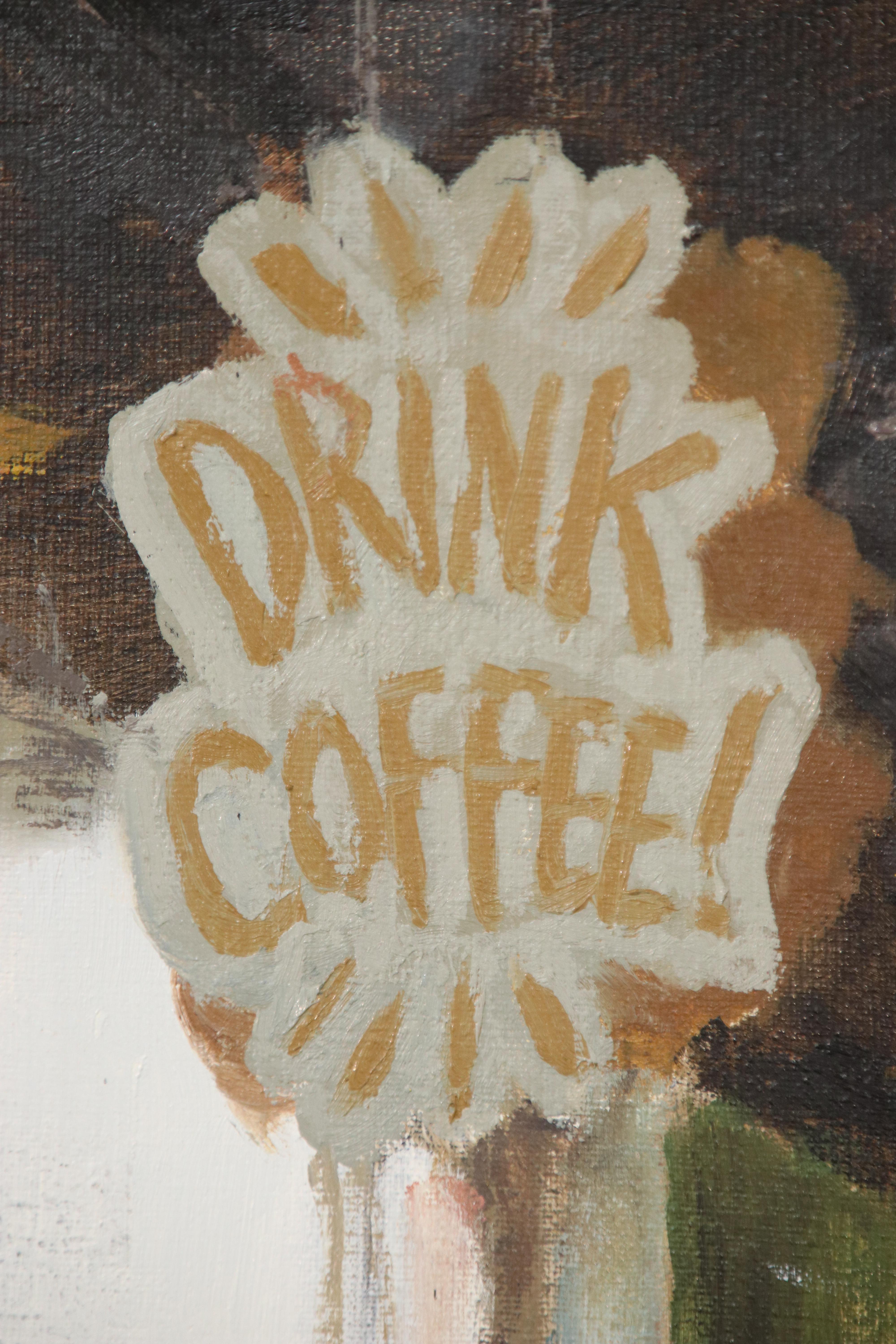 Coffeelab - 21st Century Contemporary Oil Painting by Richard van Mensvoort 5