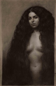 Charcoal Nude Drawings and Watercolors