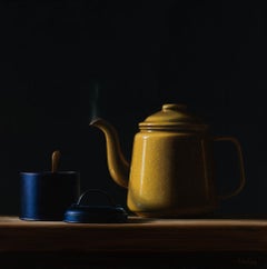 Yellow Teapot - 21st Century Contemporary Oil Painting by Heidi von Faber