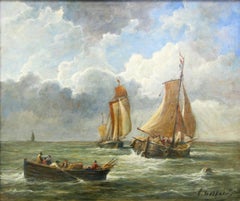 Seascape On Calm Water - 21st Century Classic Oil Painting by Cornelis Le Mair