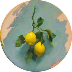 Lemons - 21st Century Contemporary Oil Painting by Italian artist Daniela Astone