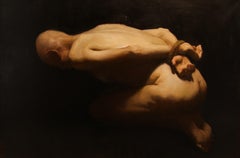 Peinture à l'huile contemporaine italienne « Waiting » de l'artiste italienne Daniela Astone:: XXIe siècle