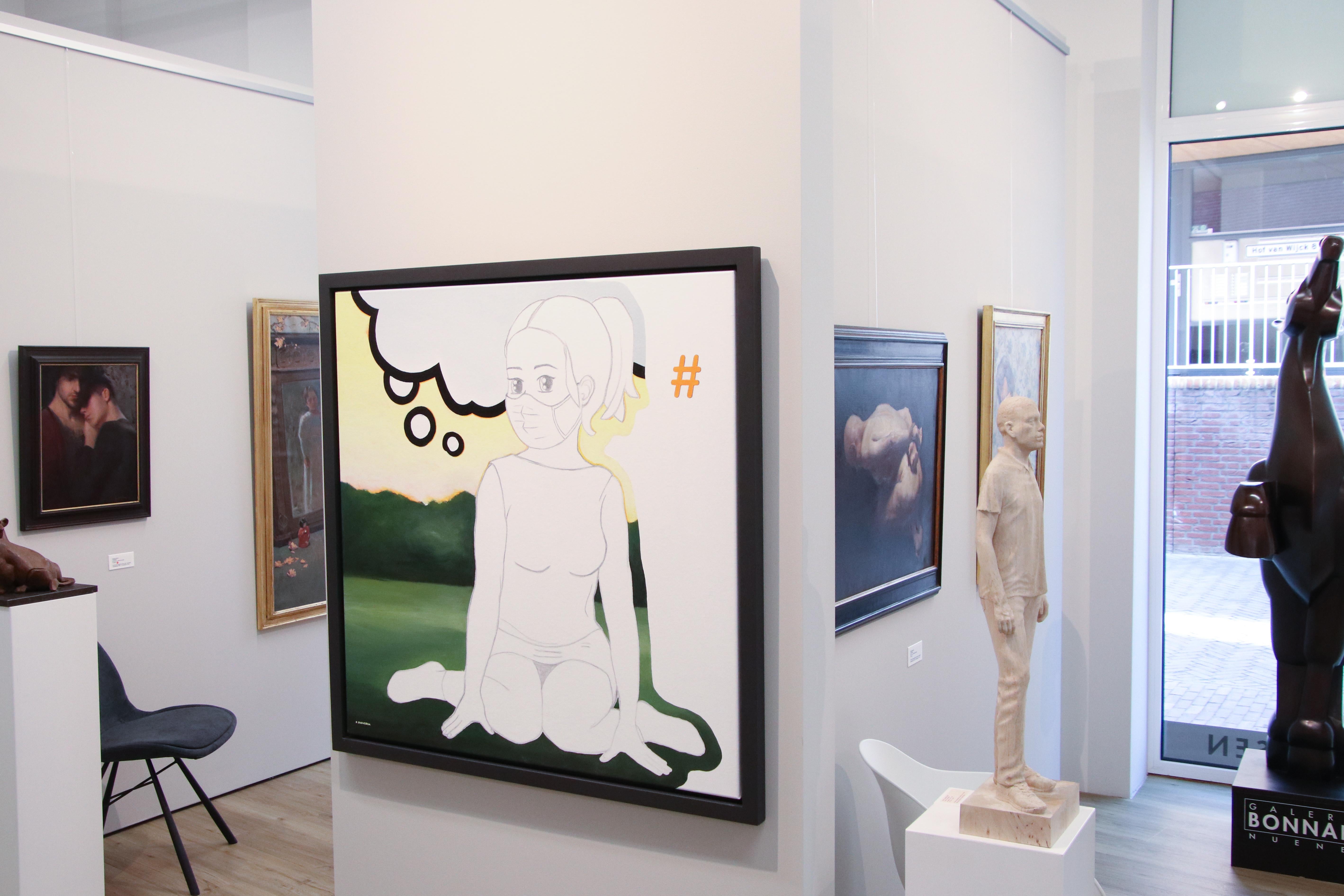 Lockdown Painting II - Acrilico contemporaneo del XXI secolo di Rineke Engwerda in vendita 8