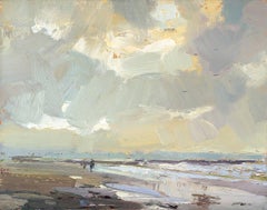 Seascape, Best moments at the Beach - Contemporary Oil Painting by Roos Schuring