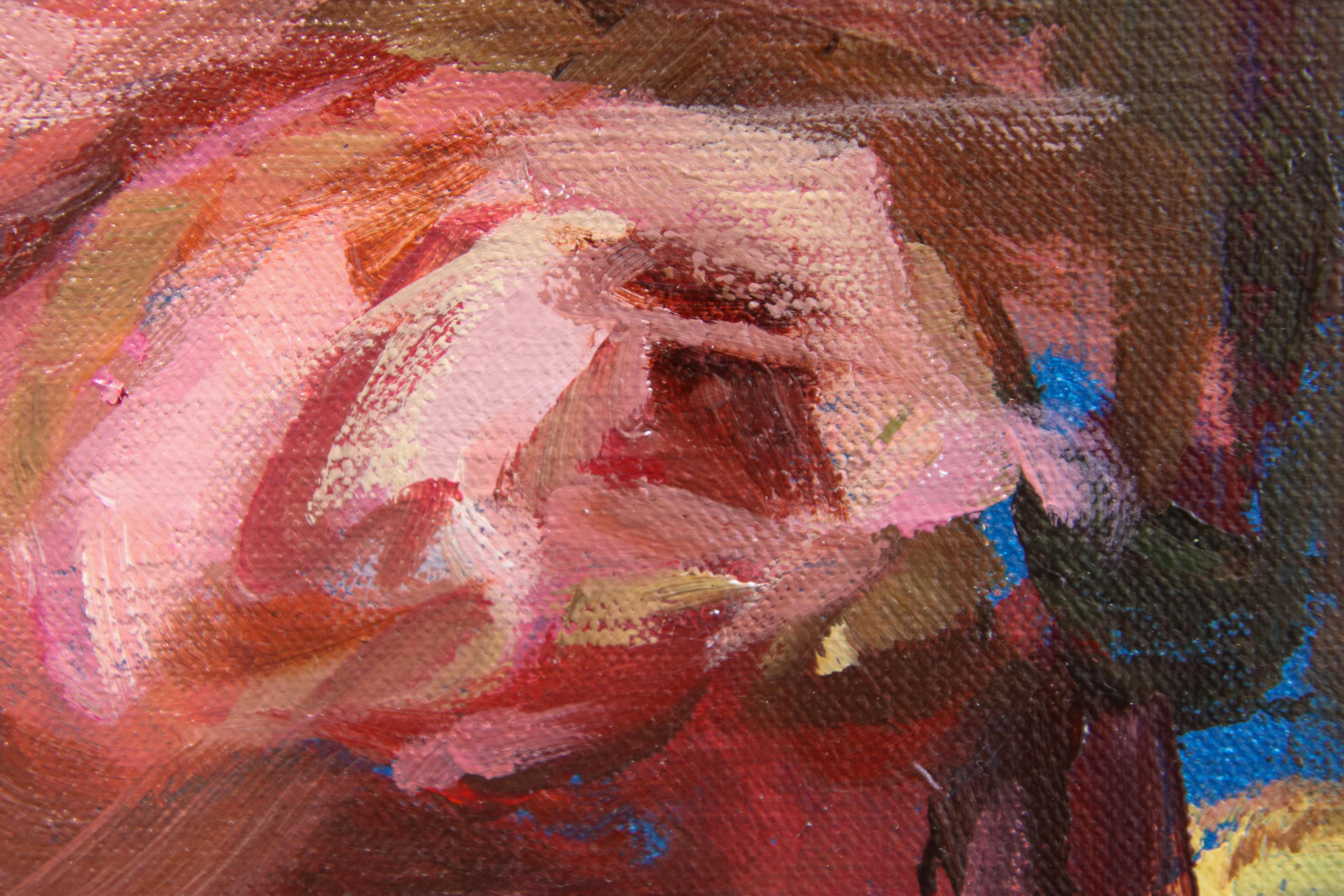Bouquet II - 21st Century Contemporary Acrylic Painting by Dutch Mitzy Renooy 1