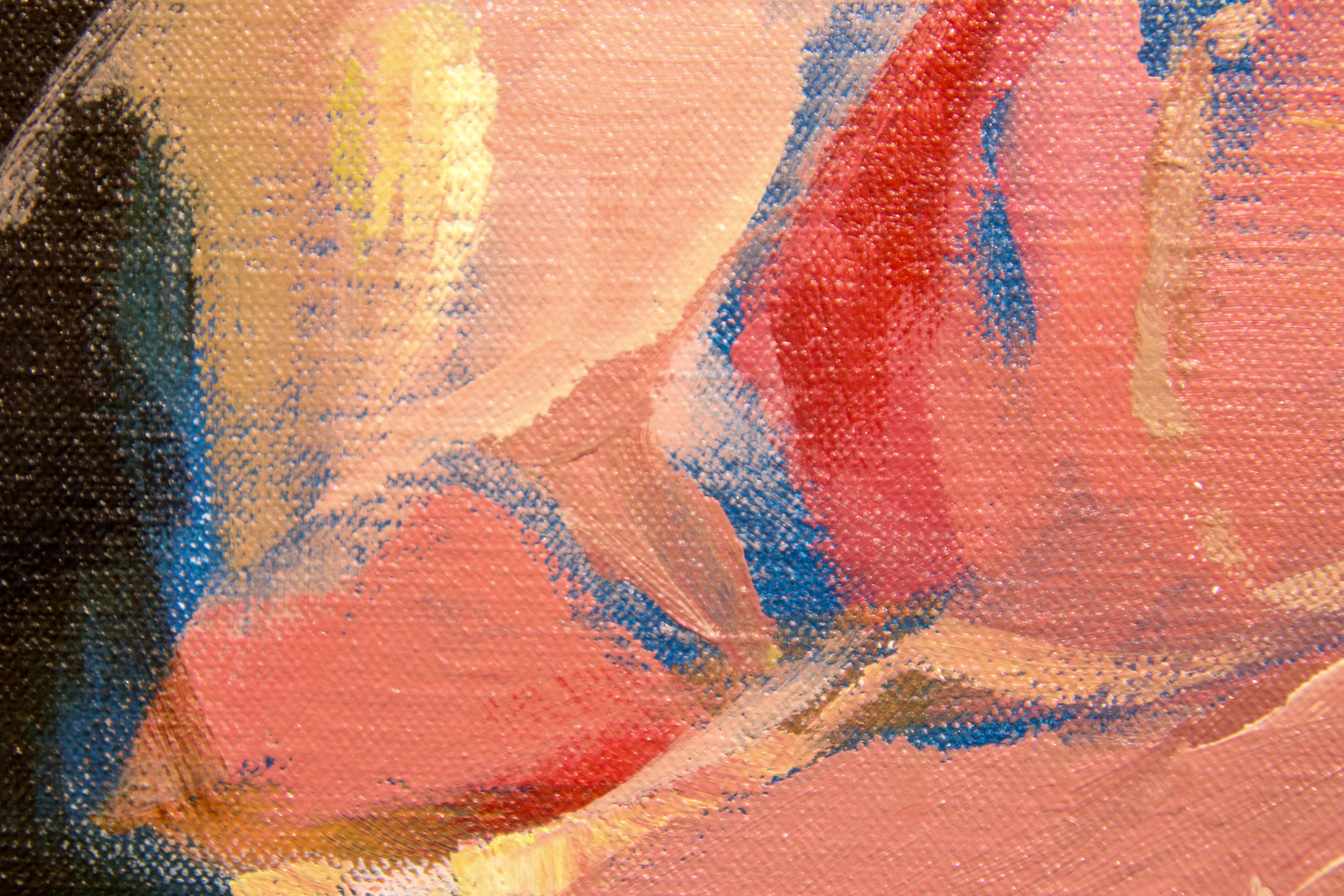 Bouquet II - 21st Century Contemporary Acrylic Painting by Dutch Mitzy Renooy 4