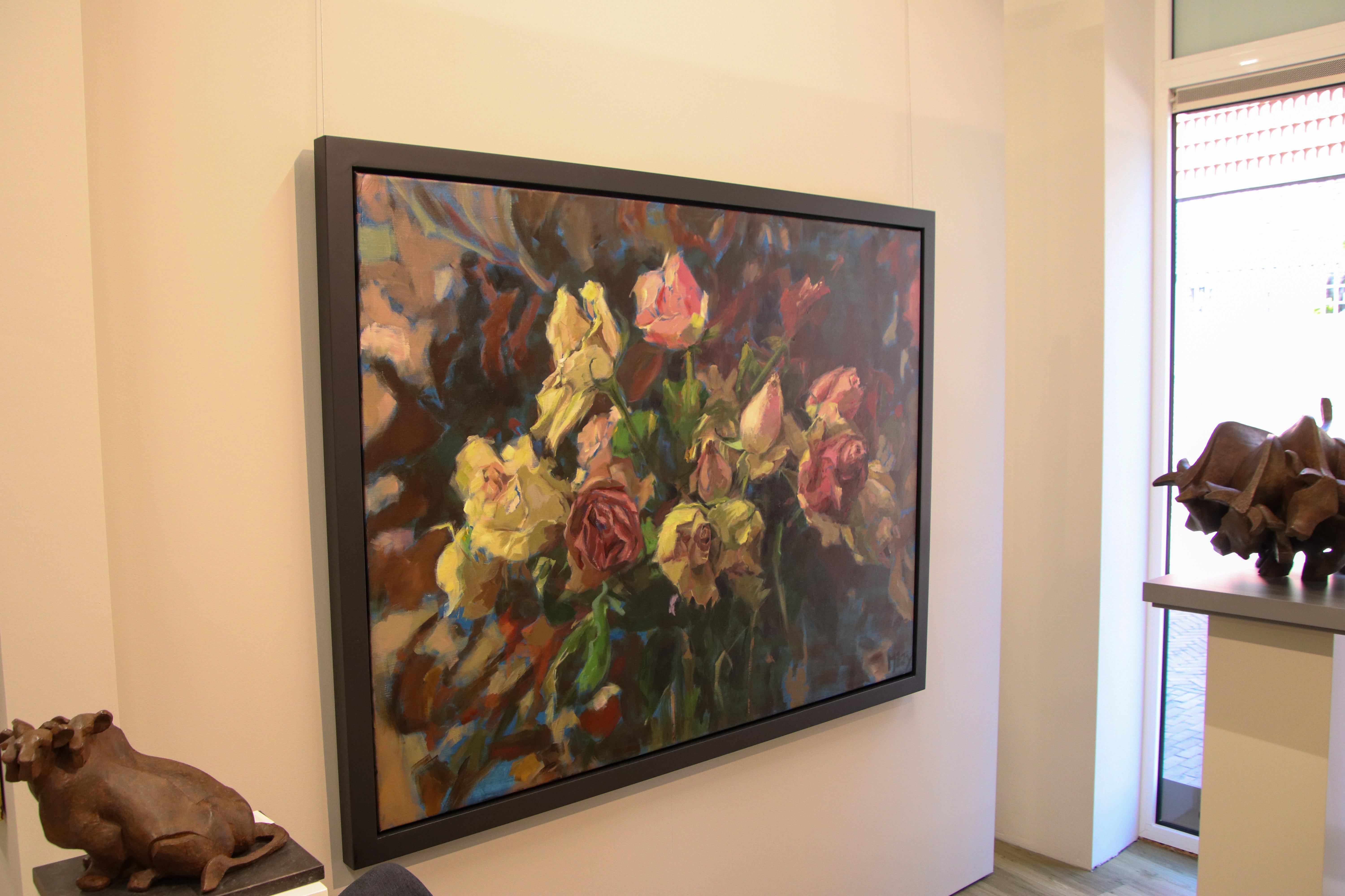 Bouquet II - 21st Century Contemporary Acrylic Painting by Dutch Mitzy Renooy 5
