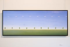 Landscaped II - 21st Century Contemporary Oil Painting of Trees and Blue Sky