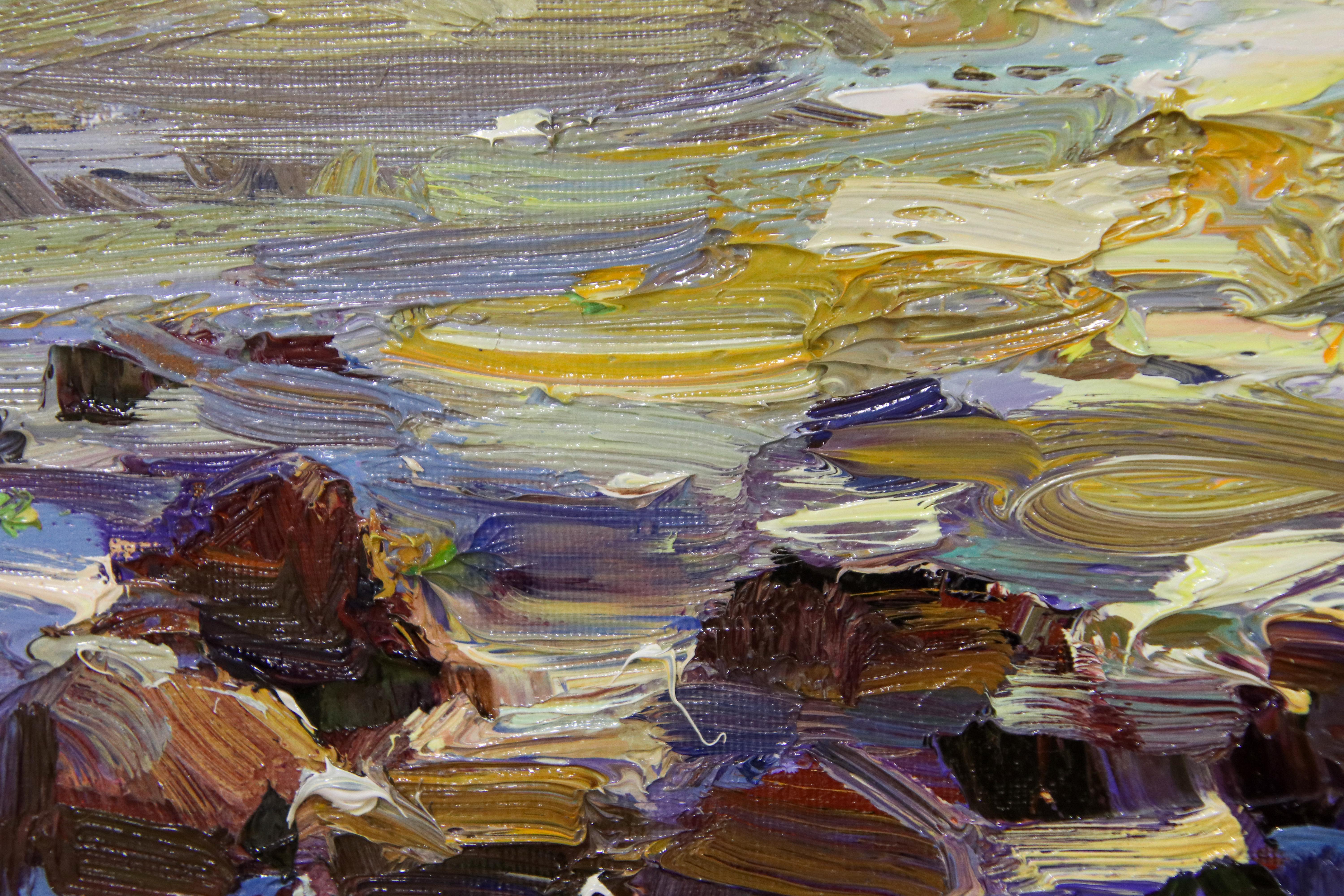 Roos Schuring tiene el aire exterior como estudio. Sus cuadros muestran todos los paisajes, tipos de clima y condiciones, el viento, el frío o el calor irradian del lienzo a través de su uso del color y la pintura. Muy especial y manuscrita, da su