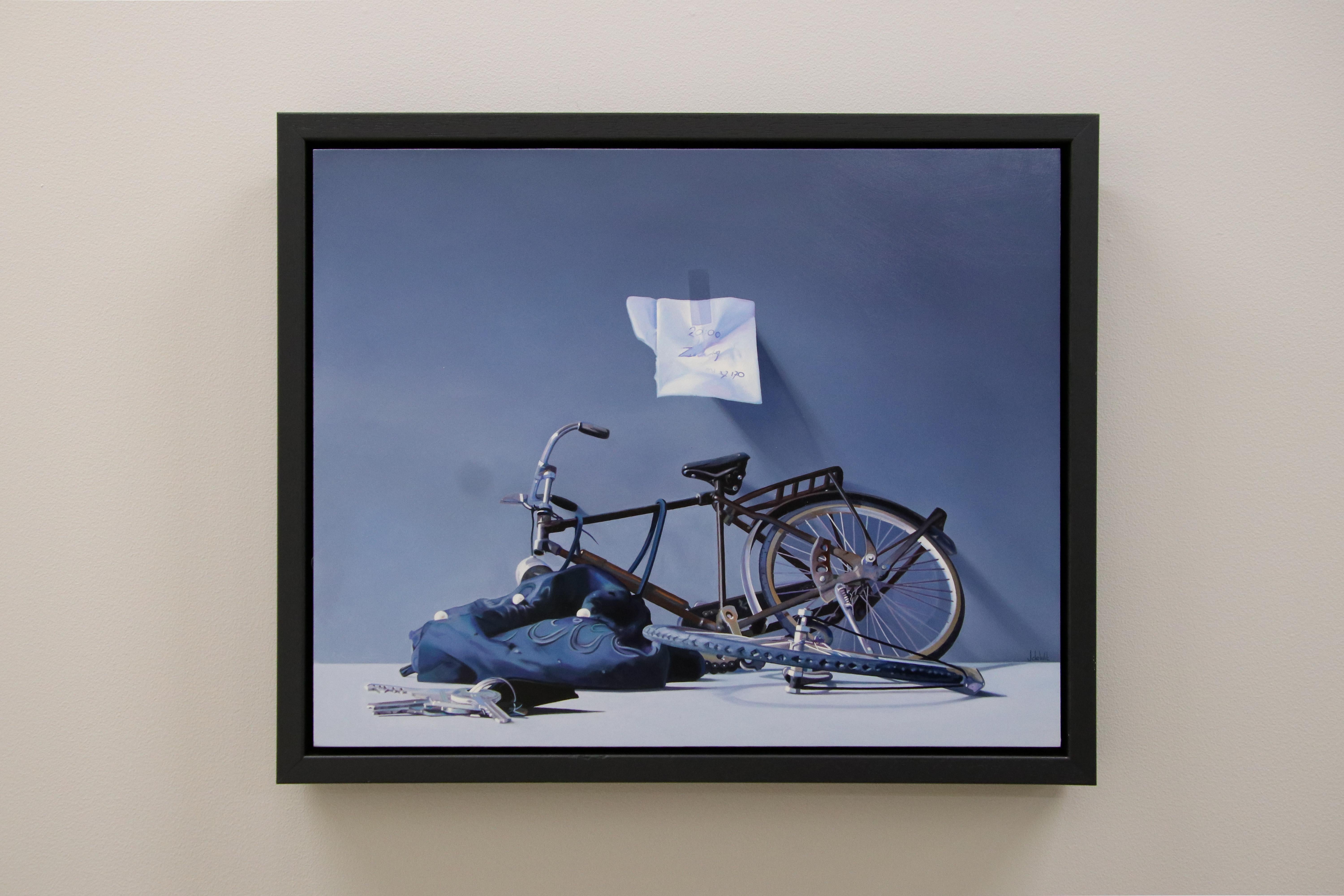 Saturday I Met My Girl - 21st Century Contemporary Still-Life of a Dutch Bicycle - Painting by Jos de Wit