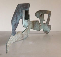 Pablo's wife -21st century Contemporary sculpture of brass