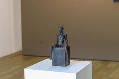 Hans - 21st Century Contemporary Bronze Sculpture of a Nude Boy Sitting