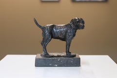 Beagle - Scultura in bronzo contemporanea del 21° secolo di un piccolo cane felice