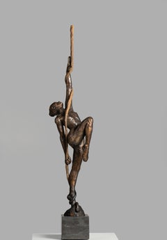 Cirque du Soleil, 21st Century Contemporary Bronze Sculpture of an Aerial Dancer