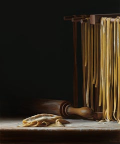 Pasta Drying Rack- 21st Century Contemporary Still-life Painting 