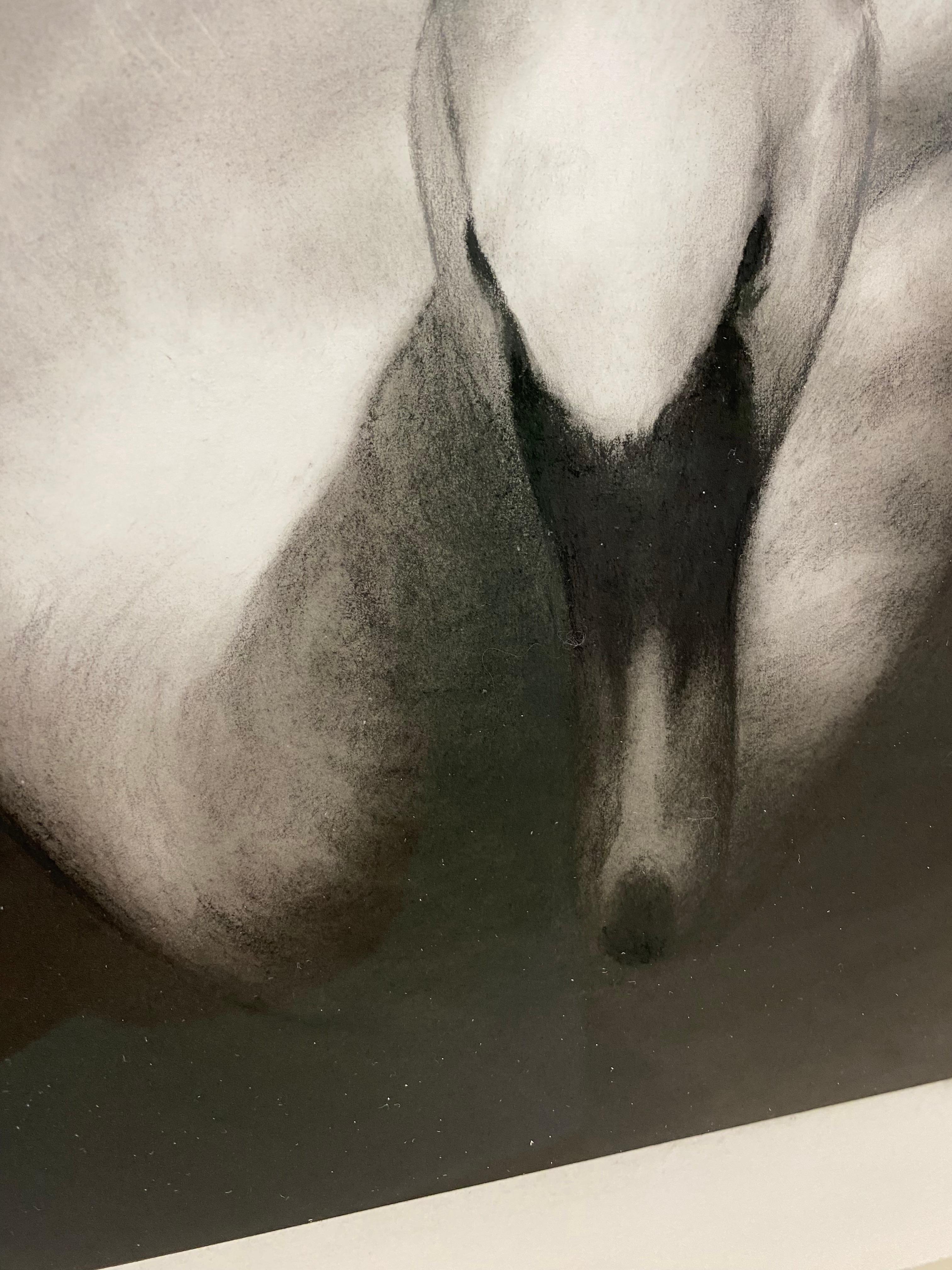 Rosanna Gaddoni (Italian artist)
Silence
76 x 56 cm ( framed in wood frame with museum glass)
Measurement with included frame: 87,5 x 68 cm
Charcoal on Paper

The Italian artist Rosanna Gaddoni, residing in the Netherlands, has been added to Galerie